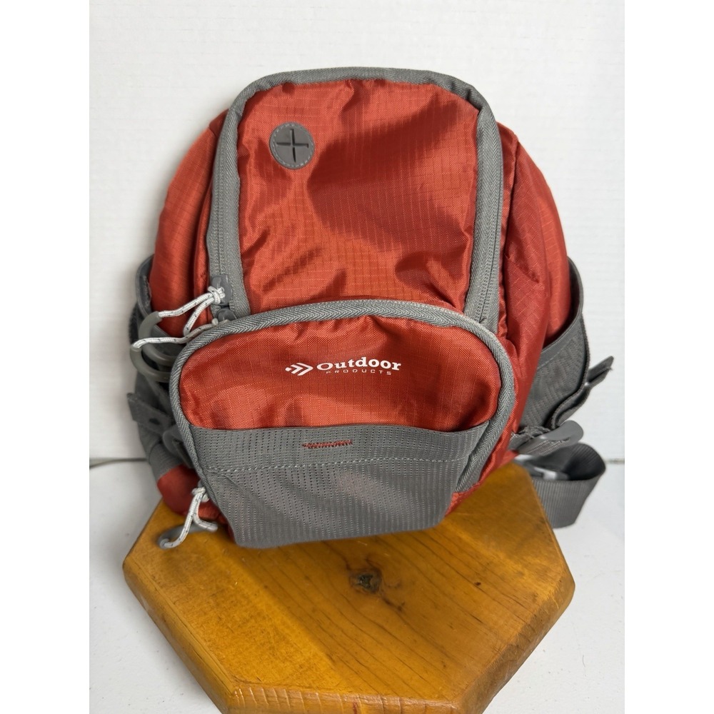 Outdoor Products Red &‎ Gray Compact Backpack Sling Daypack Adjustable Strap